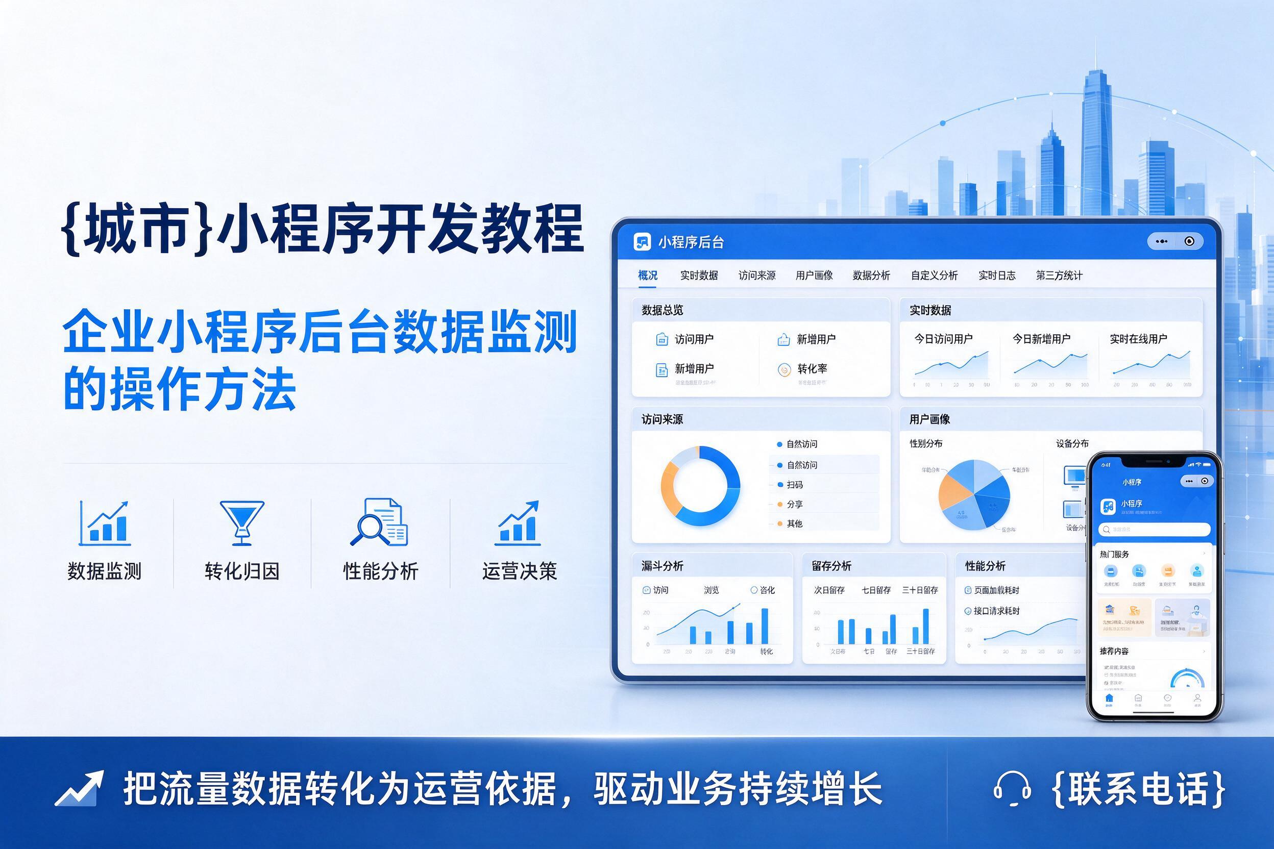 保山小程序开发教程：企业小程序后台数据监测的操作方法